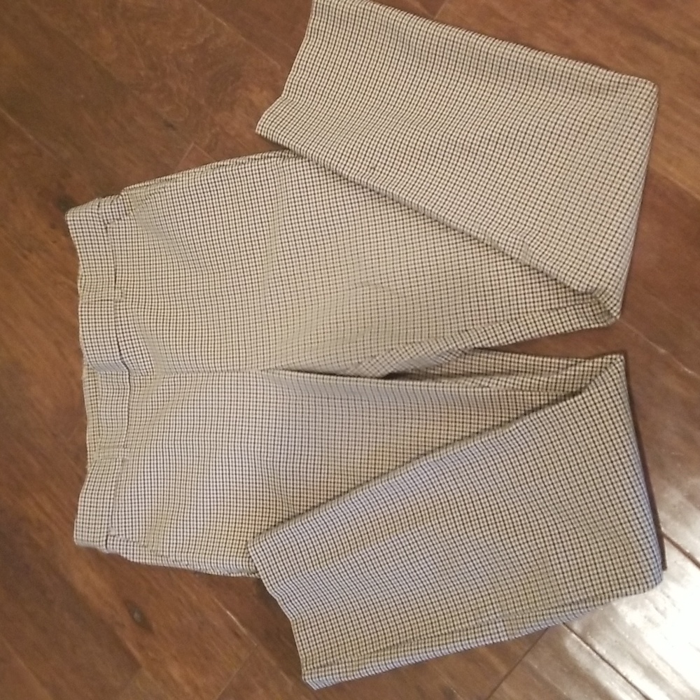 Rafaella Check Pull On Stretch Ankle Pants Size 12